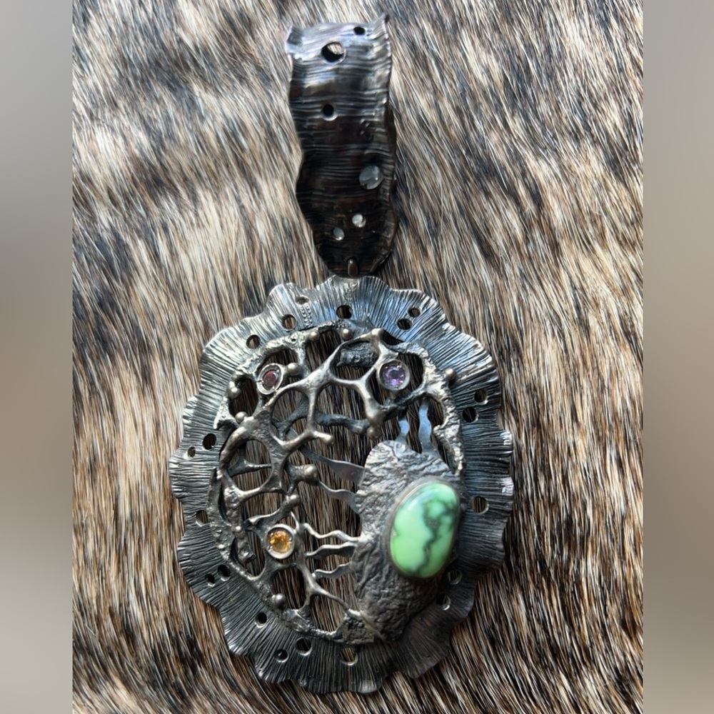 Unique multi stone pendant